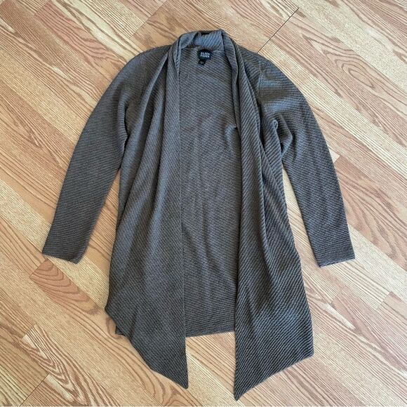 EILEEN FISHER- 100% Wool Light Brown Tapered Sweater Size Small - Picture 2 of 8